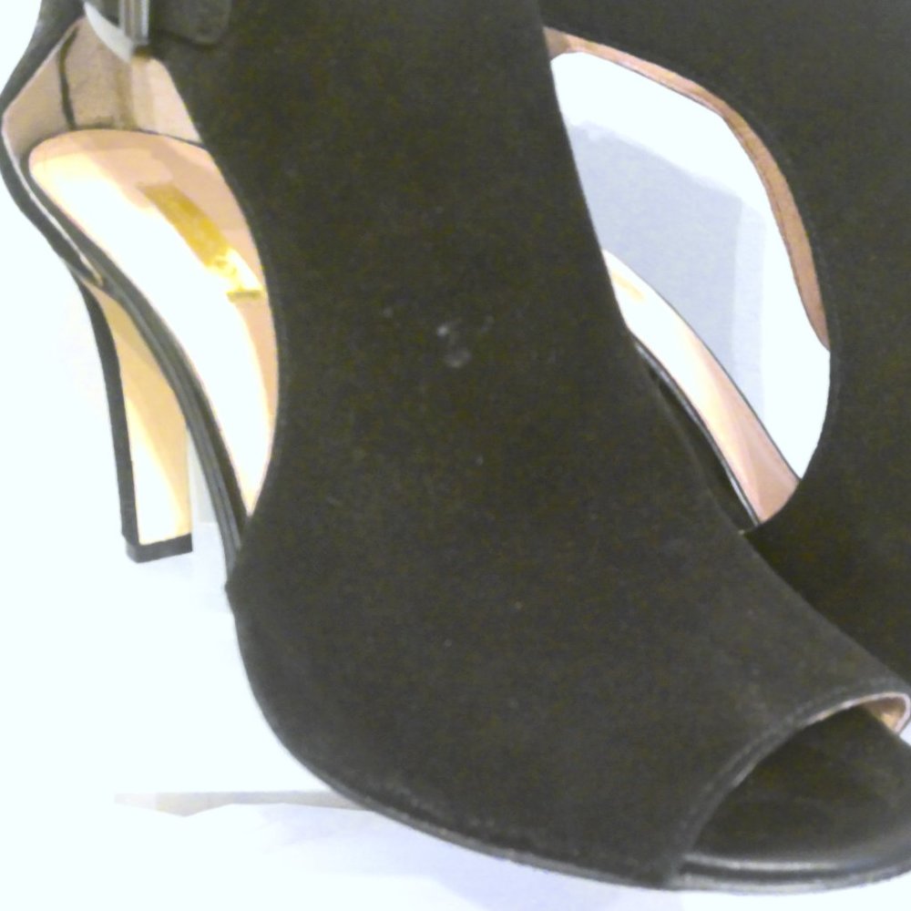 Louise et Cie LO-OLIVIA Train Black Suede Open Shoe Toe  Sz 8.5 - Picture 3 of 9